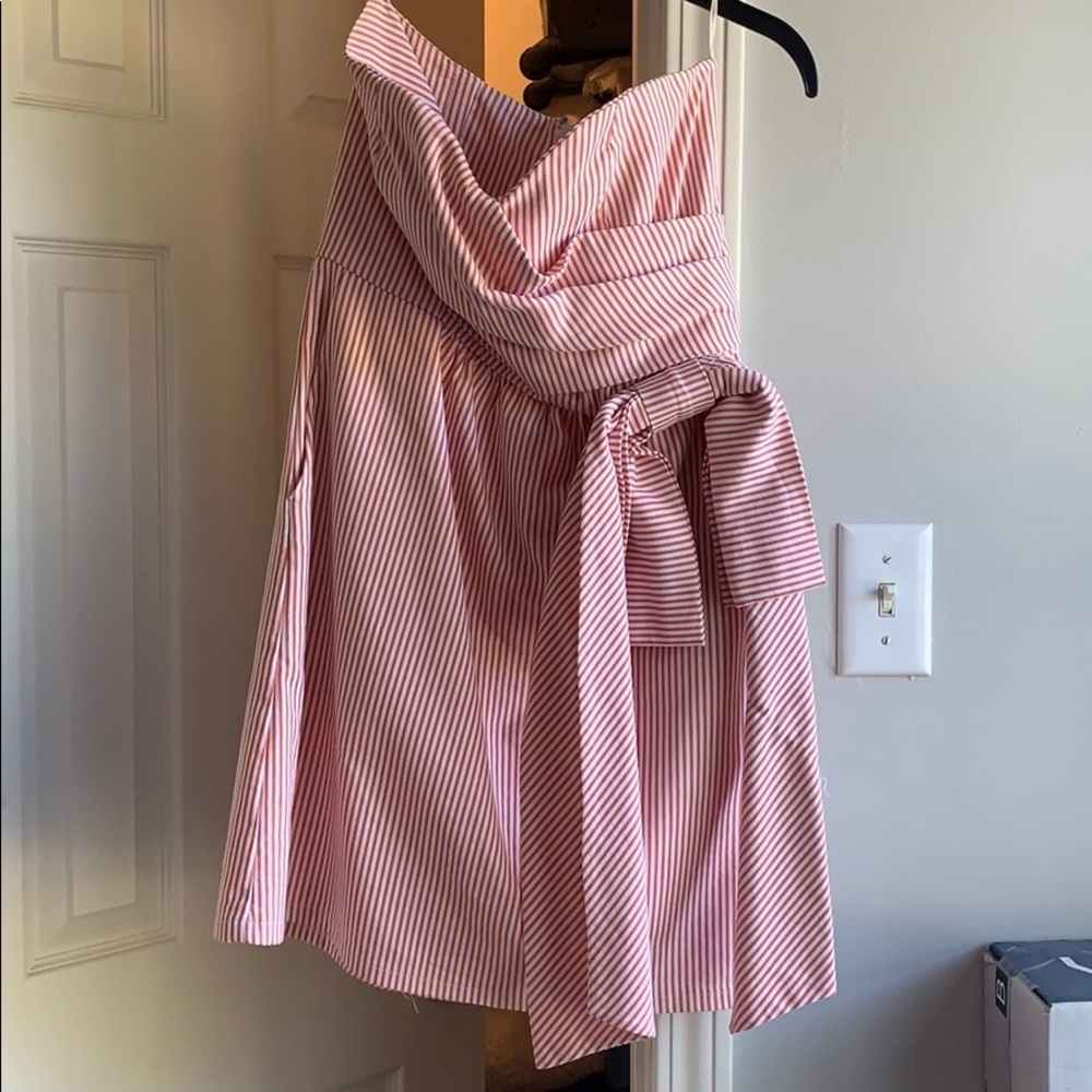 Judith March strapless front tie dress